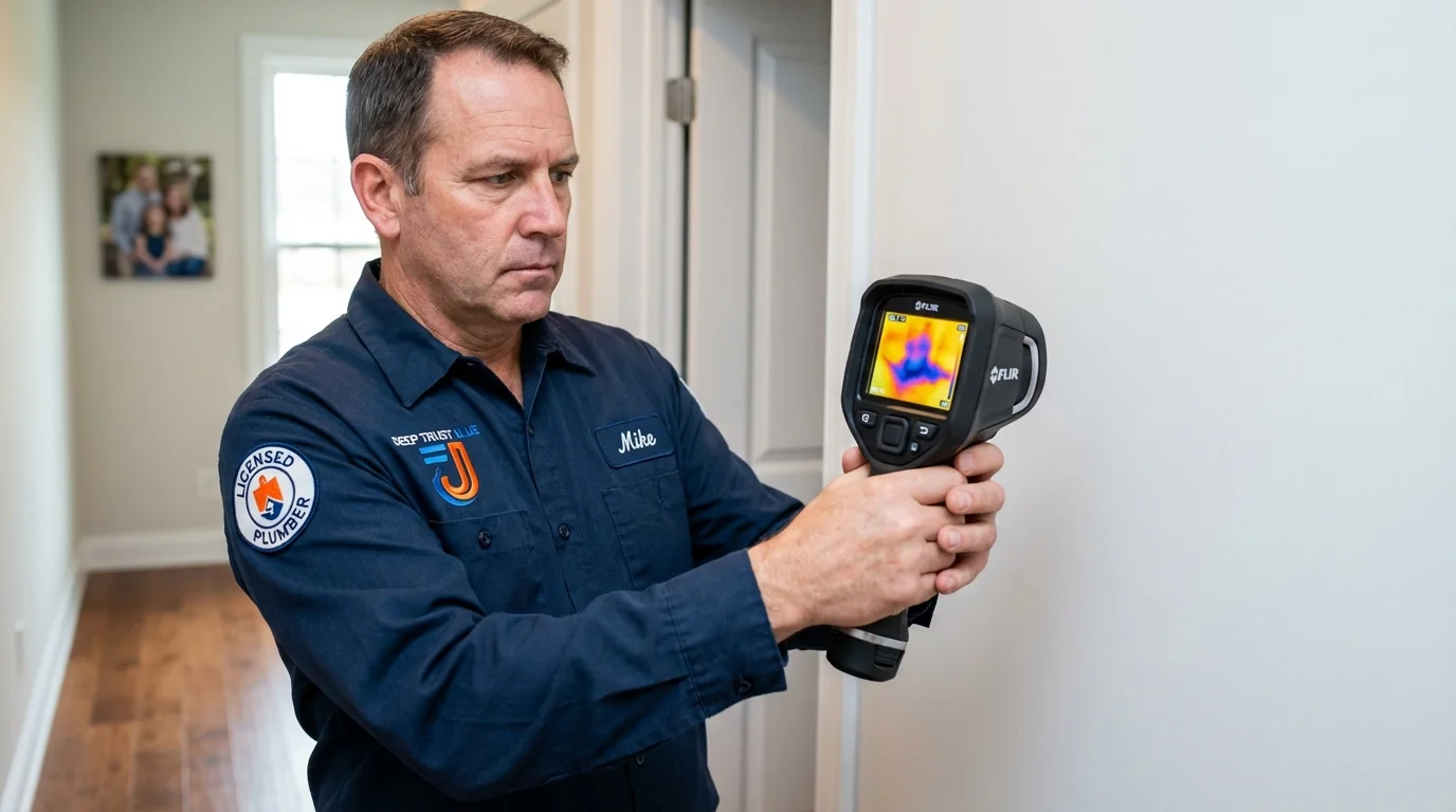 Thermal imaging leak detection by Johns Plumbing LLC in Millers Falls